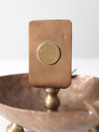 antique hammered copper ashtray
