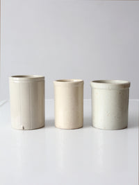 antique stoneware crocks | set of 3