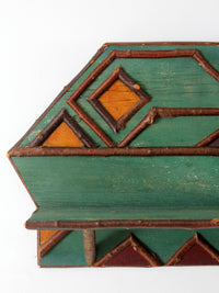 vintage rustic wall shelf