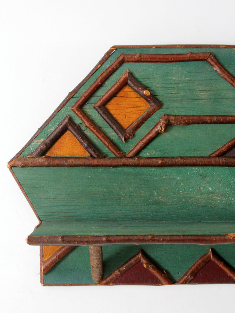 vintage rustic wall shelf