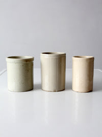 antique stoneware crocks | set of 3