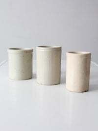antique stoneware crocks | set of 3