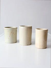 antique stoneware crocks | set of 3