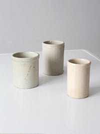 antique stoneware crocks | set of 3
