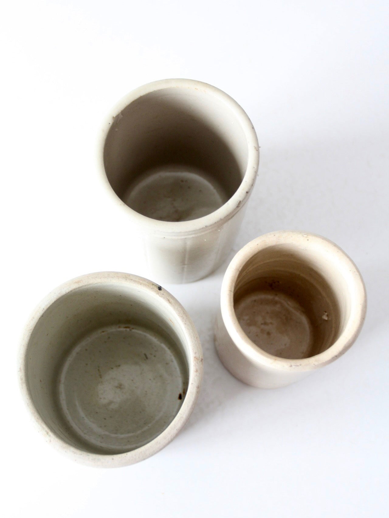 antique stoneware crocks | set of 3