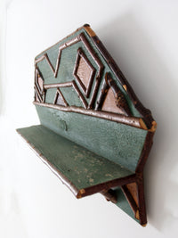 vintage rustic wall shelf