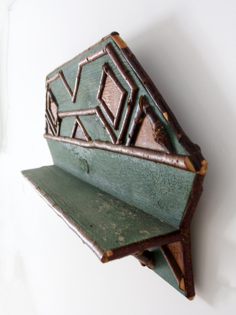 vintage rustic wall shelf