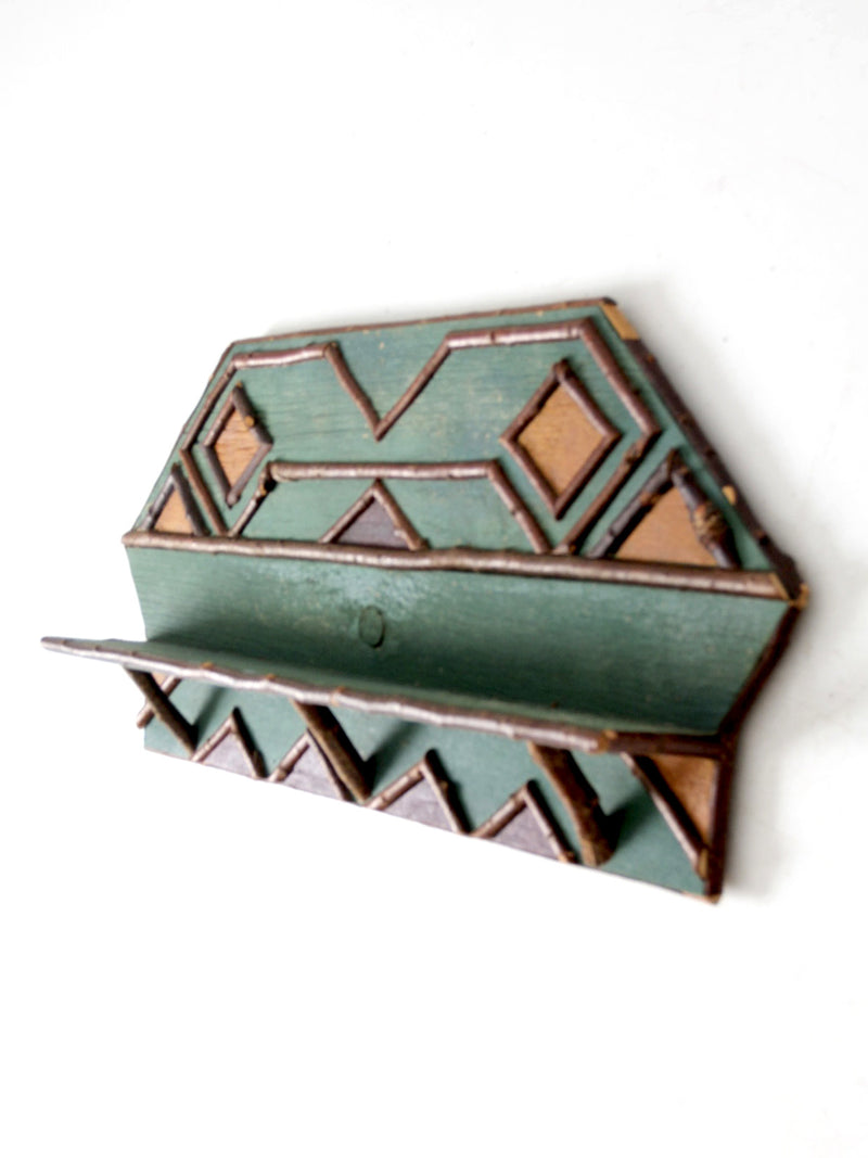 vintage rustic wall shelf
