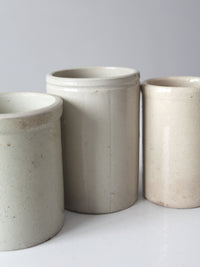 antique stoneware crocks | set of 3
