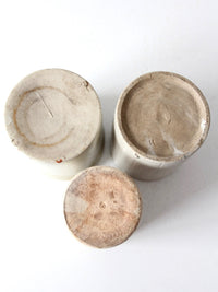 antique stoneware crocks | set of 3