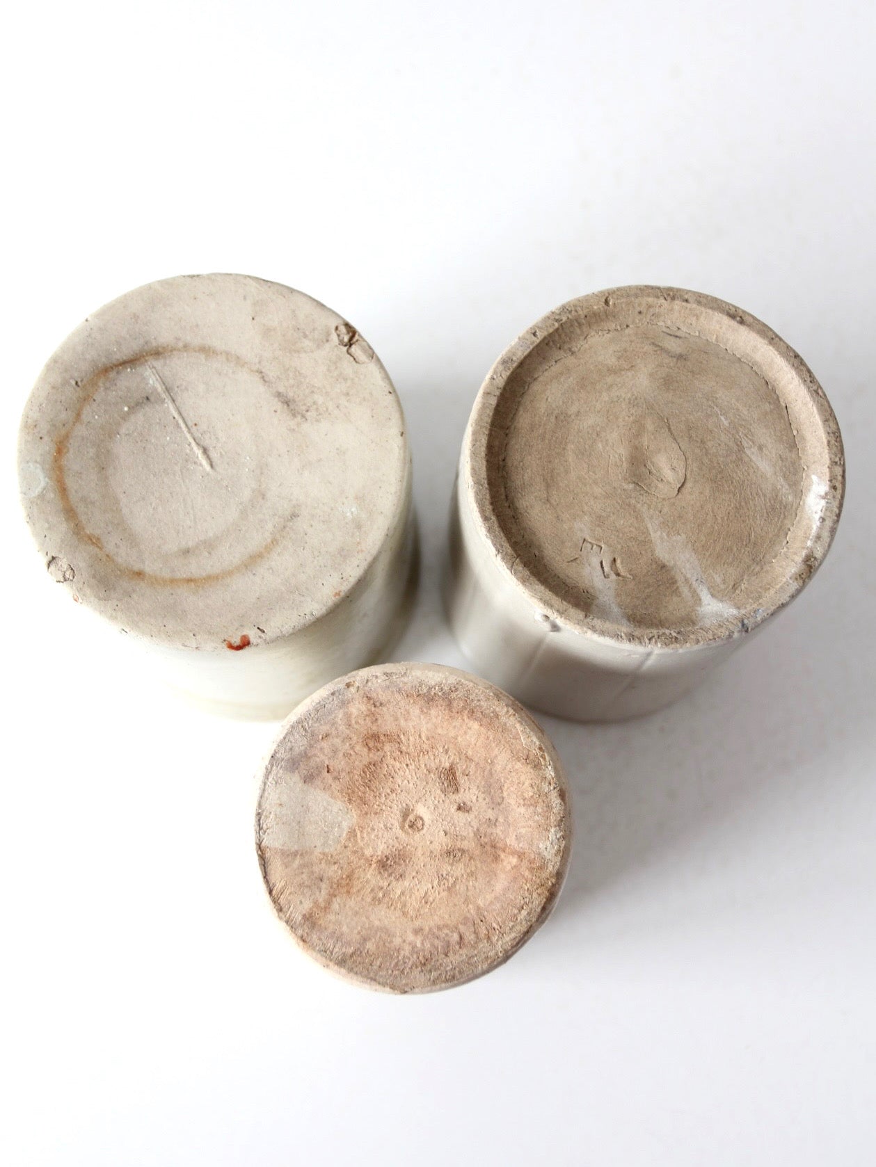 antique stoneware crocks | set of 3