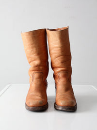 vintage Frye campus boots in brown leather | men's 9 D