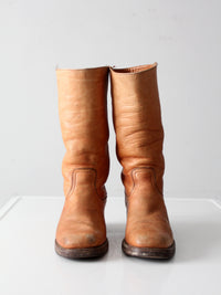 vintage Frye campus boots in brown leather | men's 9 D