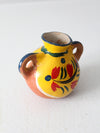 vintage hand painted terra cotta pot