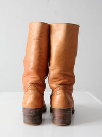 vintage Frye campus boots in brown leather | men's 9 D