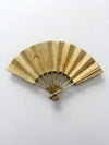 mid century decorative brass fan tray