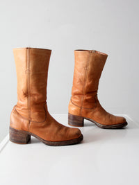 vintage Frye campus boots in brown leather | men's 9 D