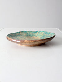 vintage freeform studio pottery platter