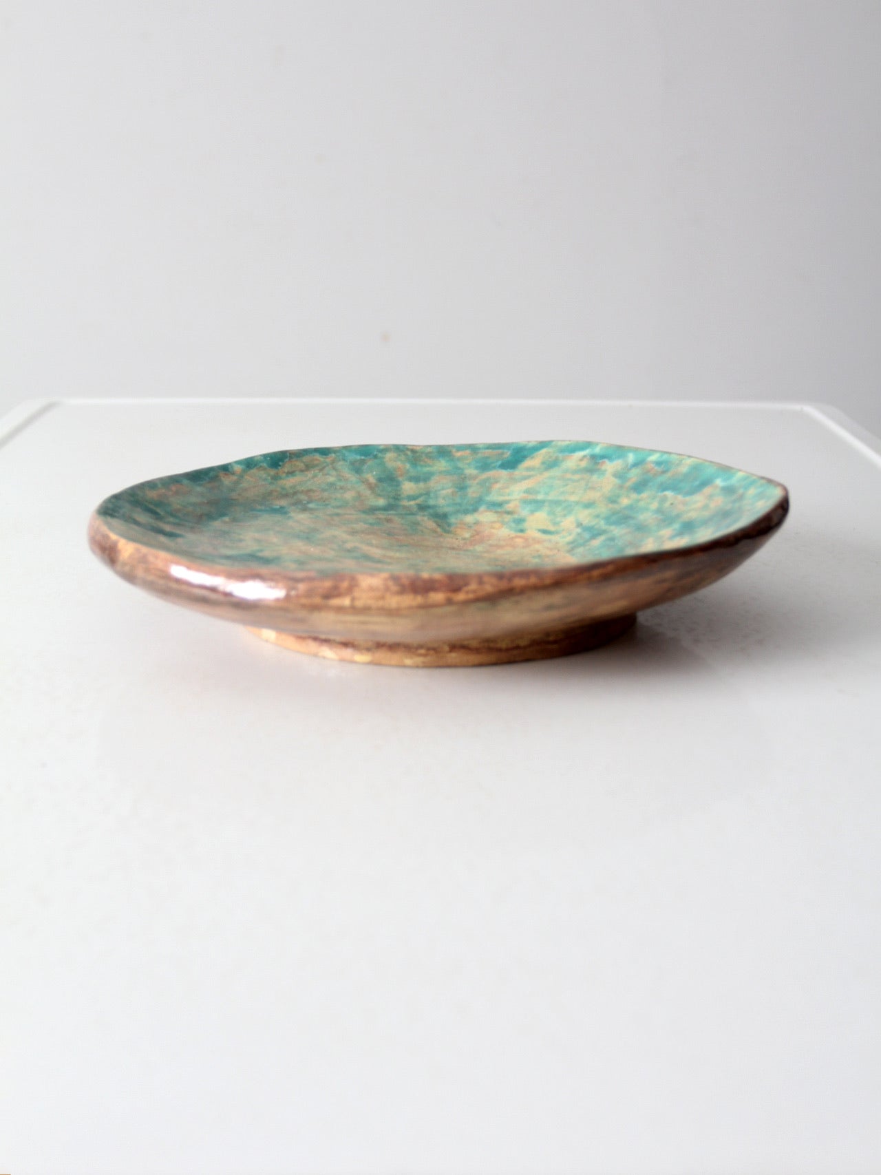 vintage freeform studio pottery platter