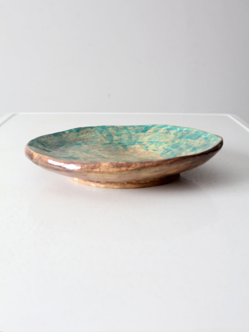 vintage freeform studio pottery platter