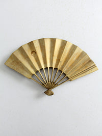 mid century decorative brass fan tray