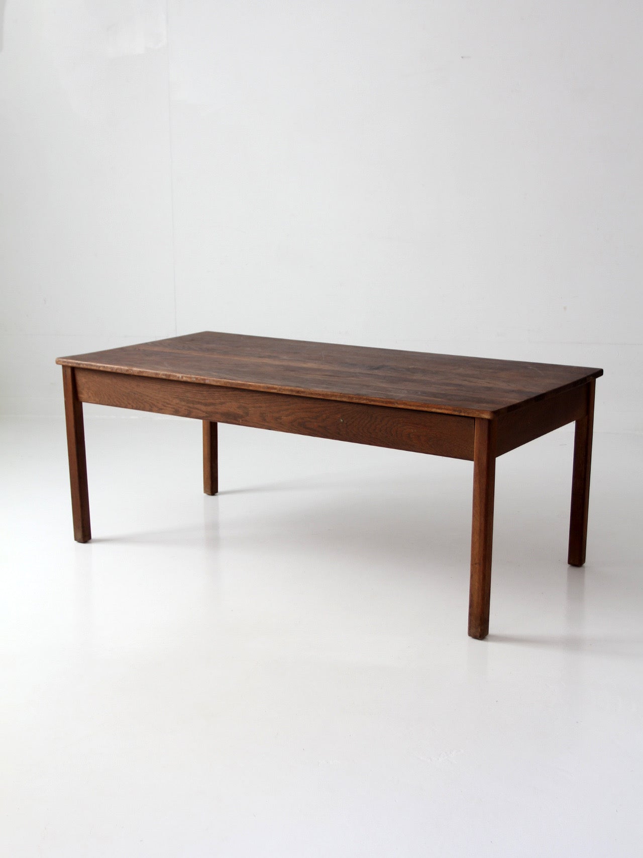 antique oak schoolhouse work table
