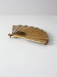 mid century decorative brass fan tray