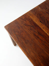 antique oak schoolhouse work table