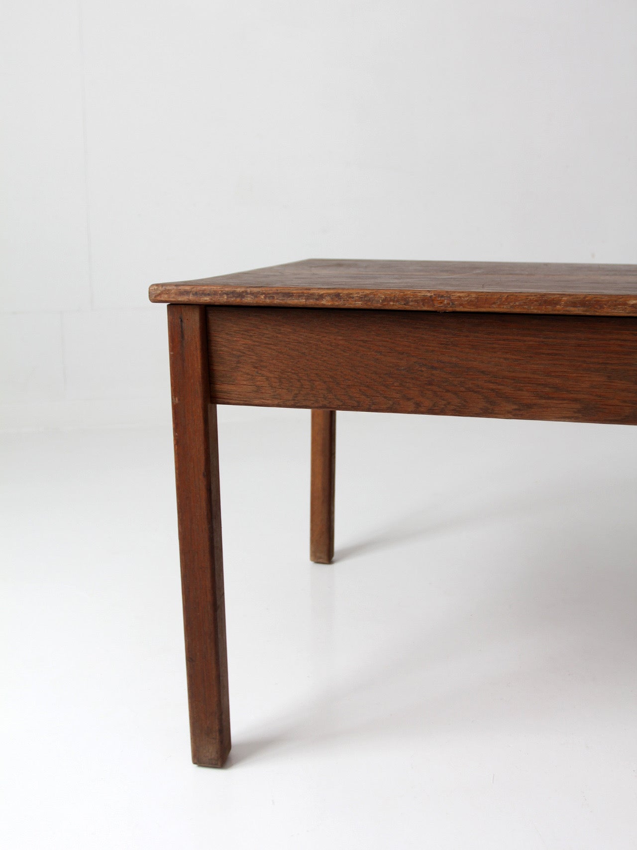 antique oak schoolhouse work table