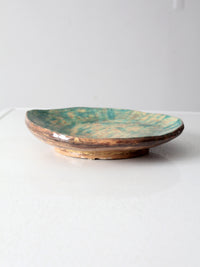 vintage freeform studio pottery platter