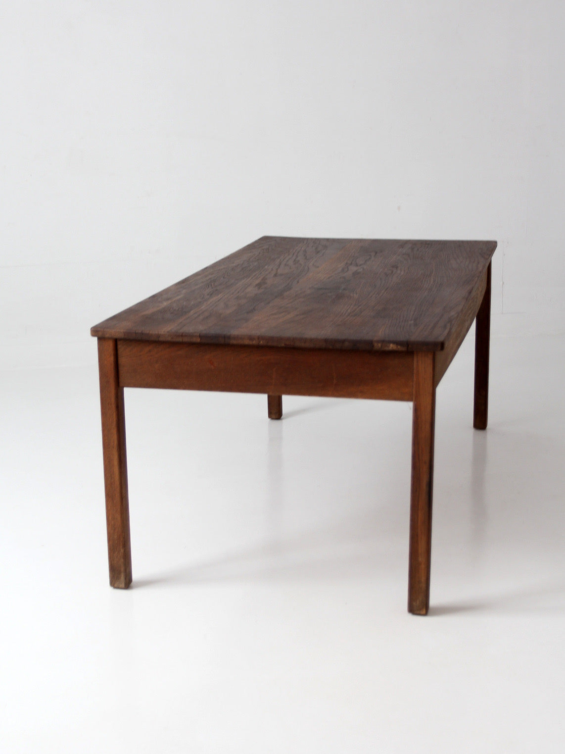 antique oak schoolhouse work table