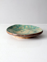 vintage freeform studio pottery platter