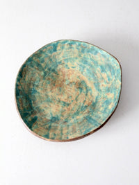 vintage freeform studio pottery platter