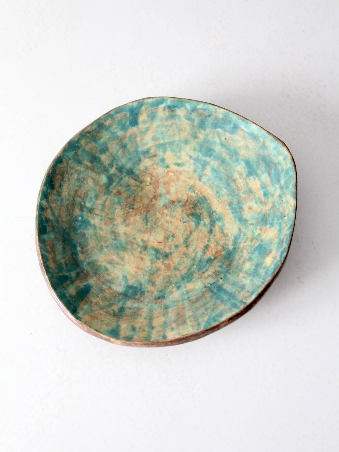 vintage freeform studio pottery platter
