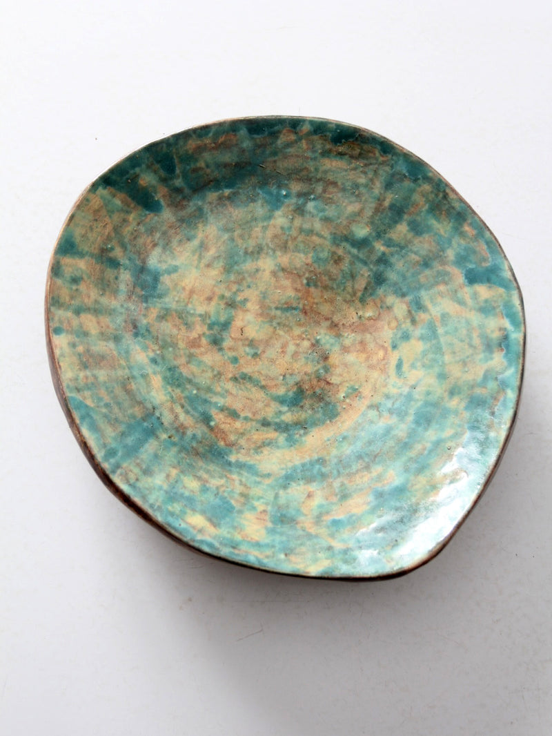 vintage freeform studio pottery platter