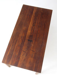 antique oak schoolhouse work table