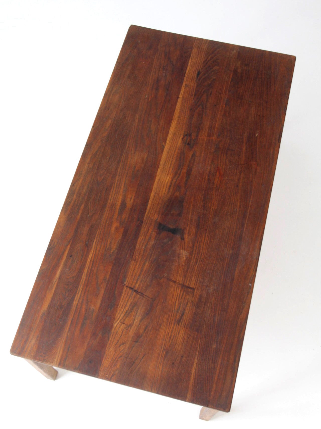 antique oak schoolhouse work table