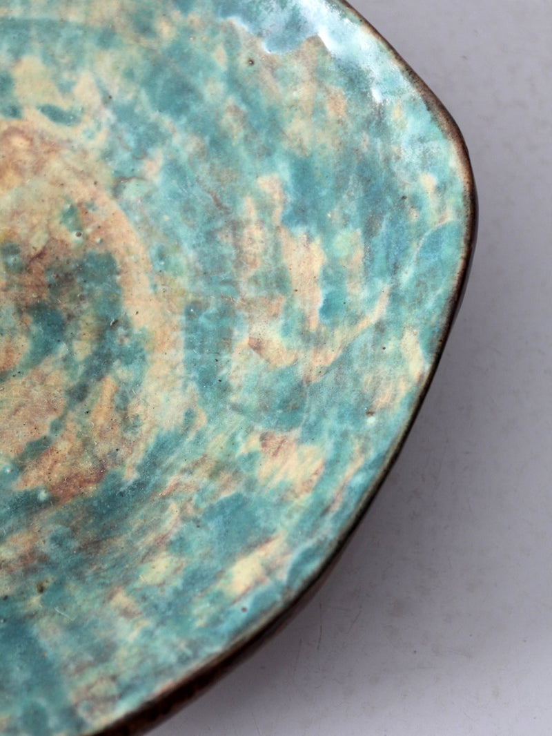 vintage freeform studio pottery platter