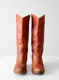 vintage 70s tall leather riding boots | size 8