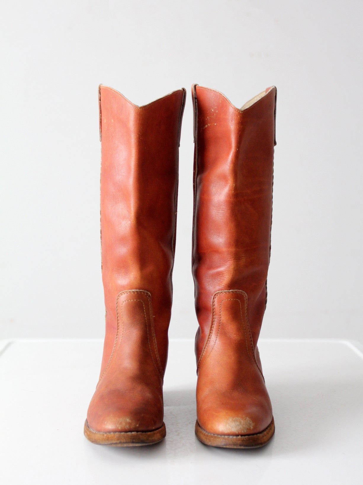 vintage 70s tall leather riding boots | size 8