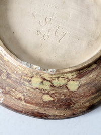 vintage freeform studio pottery platter