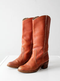 vintage 70s tall leather riding boots | size 8
