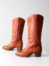 vintage 70s tall leather riding boots | size 8