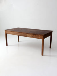 antique oak schoolhouse work table