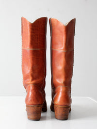 vintage 70s tall leather riding boots | size 8