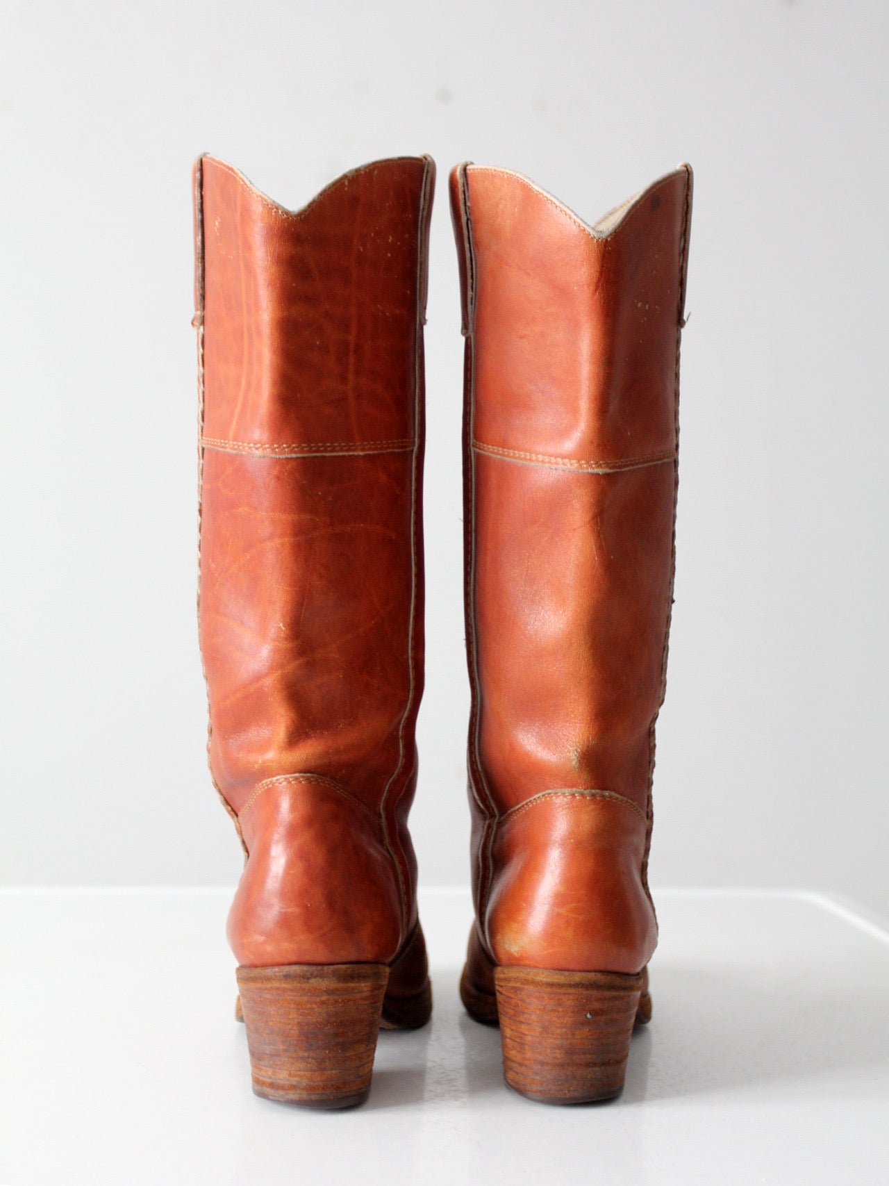 vintage 70s tall leather riding boots | size 8