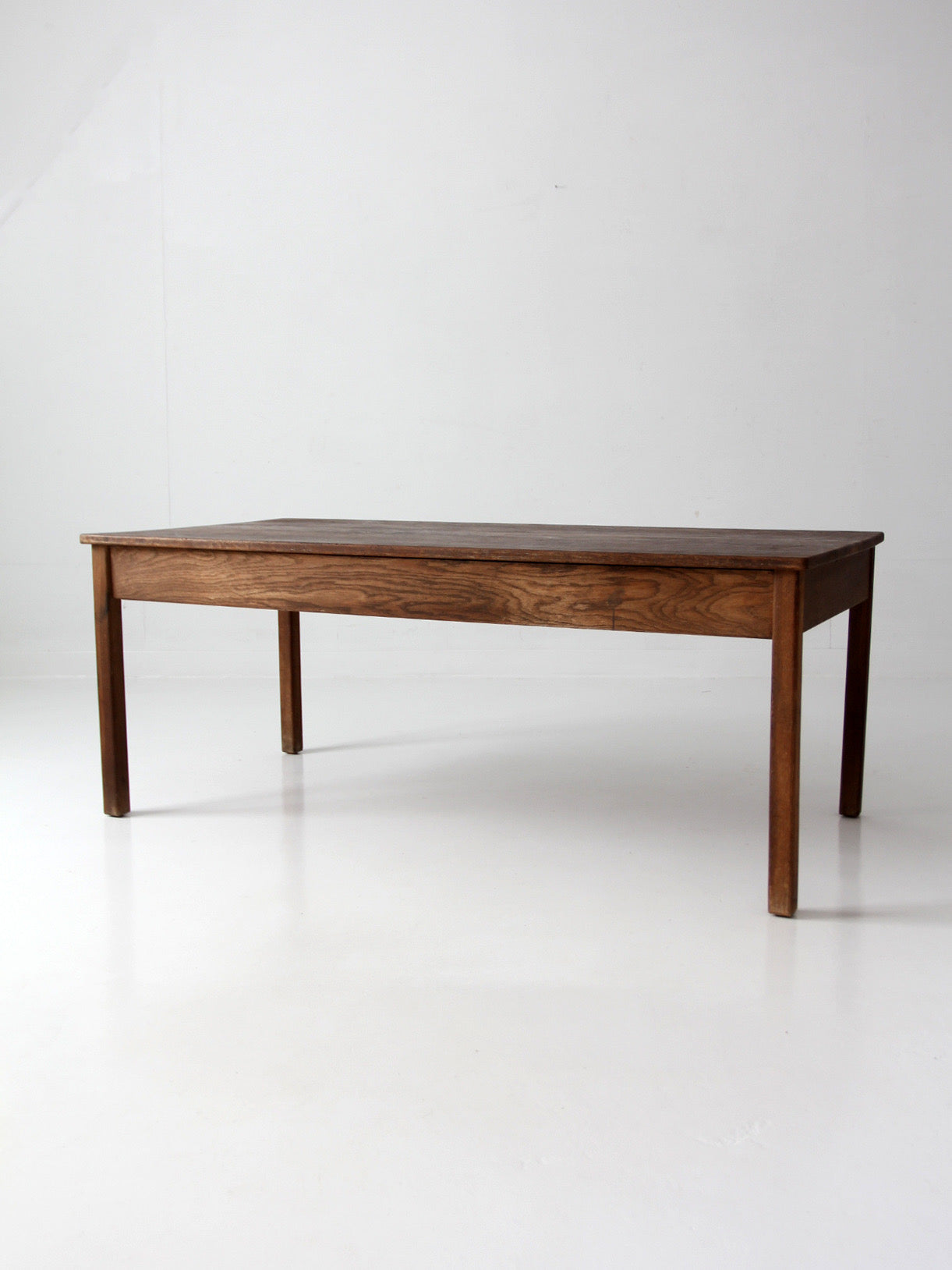 antique oak schoolhouse work table