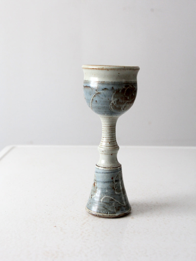 vintage studio pottery chalice