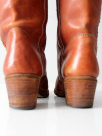 vintage 70s tall leather riding boots | size 8