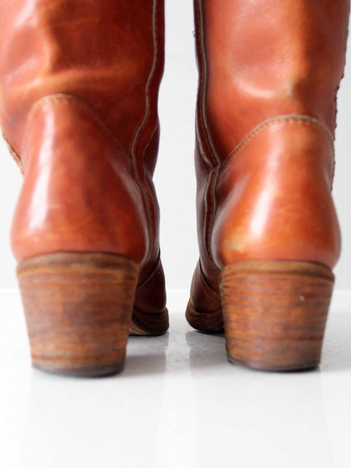 vintage 70s tall leather riding boots | size 8